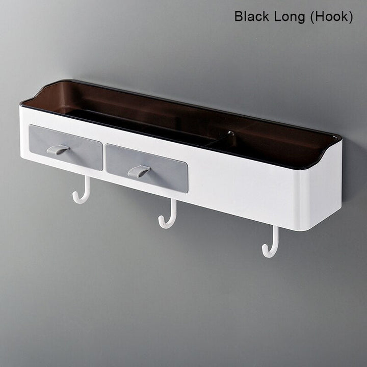 Lisslune | Chic Versatile Bathroom Storage Caddy with Towel Holder - Durable Plastic - Available in Two Sizes
