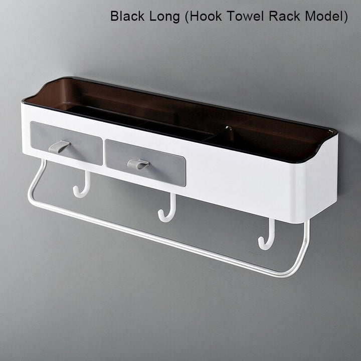 Lisslune | Chic Versatile Bathroom Storage Caddy with Towel Holder - Durable Plastic - Available in Two Sizes