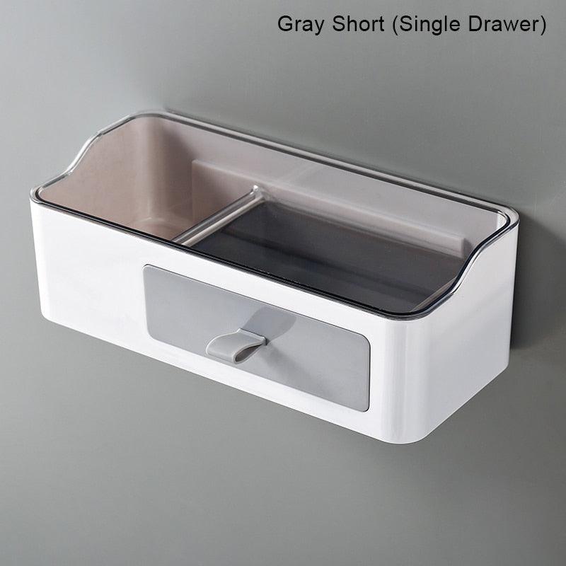 Lisslune | Chic Versatile Bathroom Storage Caddy with Towel Holder - Durable Plastic - Available in Two Sizes