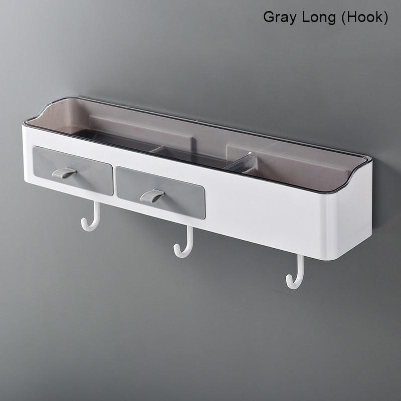 Lisslune | Chic Versatile Bathroom Storage Caddy with Towel Holder - Durable Plastic - Available in Two Sizes