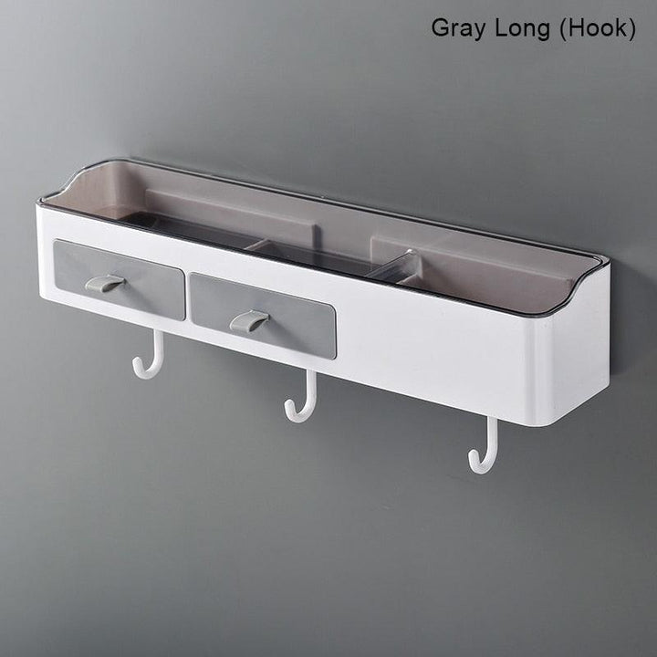 Lisslune | Chic Versatile Bathroom Storage Caddy with Towel Holder - Durable Plastic - Available in Two Sizes