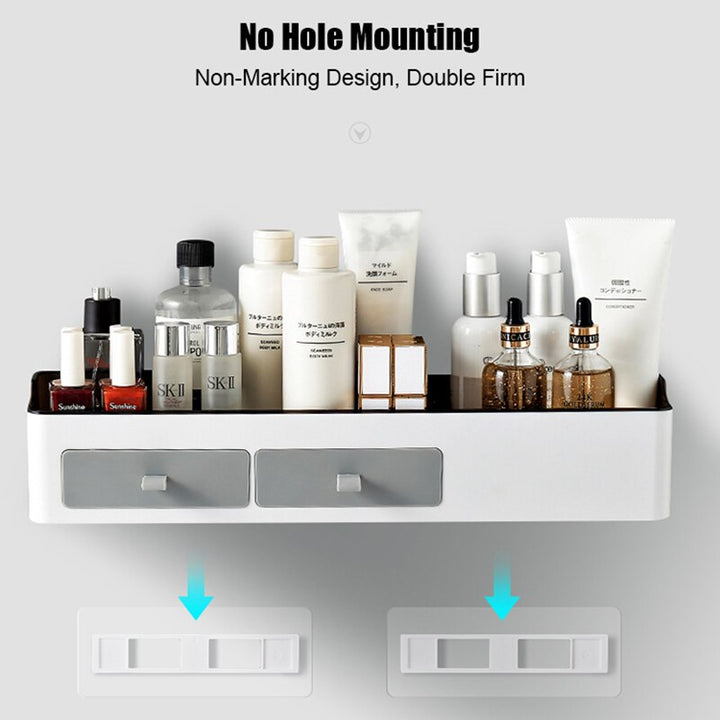 Lisslune | Chic Versatile Bathroom Storage Caddy with Towel Holder - Durable Plastic - Available in Two Sizes