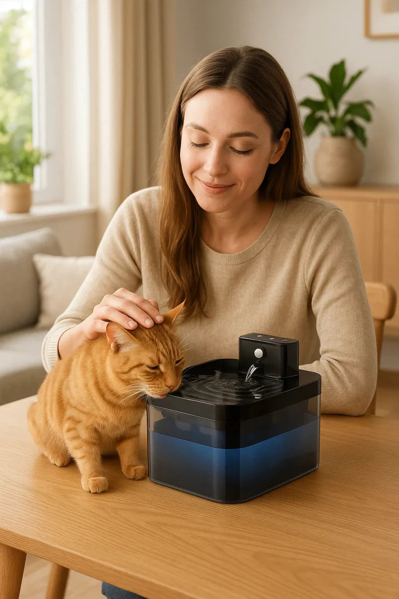 Lisslune | PUREFLOW Fountain – Smart Cat Water Fountain with Motion Sensor & Filtration