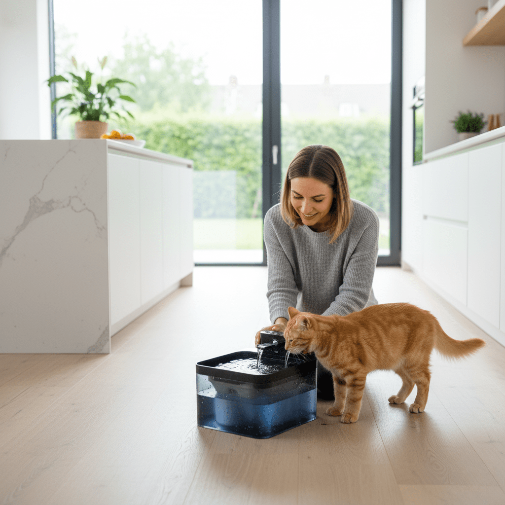 Lisslune | PUREFLOW Fountain – Smart Cat Water Fountain with Motion Sensor & Filtration