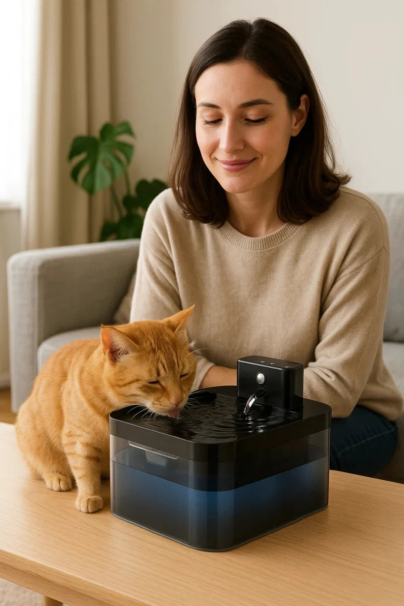 Lisslune | PUREFLOW Fountain – Smart Cat Water Fountain with Motion Sensor & Filtration
