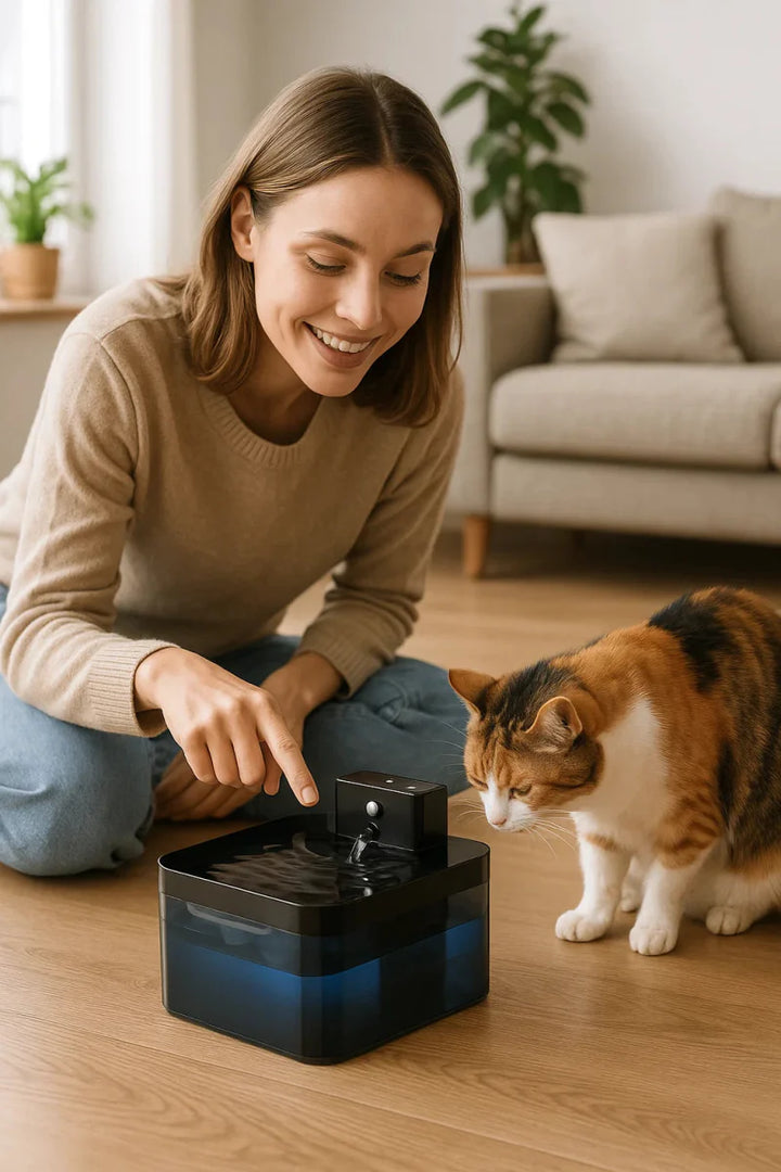 Lisslune | PUREFLOW Fountain – Smart Cat Water Fountain with Motion Sensor & Filtration