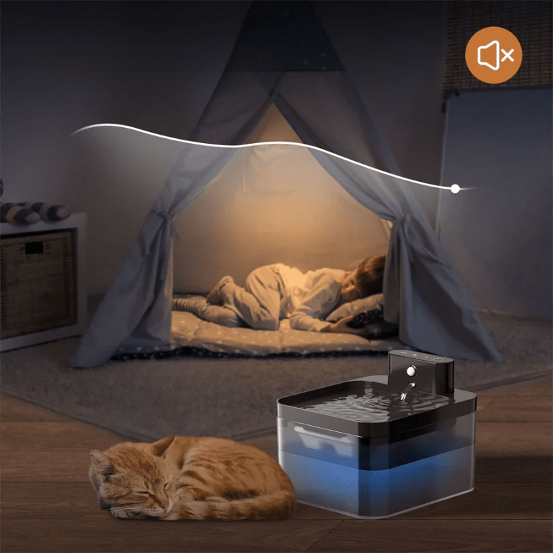 Lisslune | PUREFLOW Fountain – Smart Cat Water Fountain with Motion Sensor & Filtration
