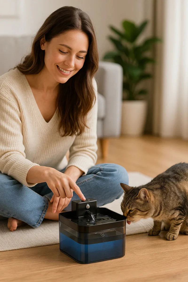 Lisslune | PUREFLOW Fountain – Smart Cat Water Fountain with Motion Sensor & Filtration