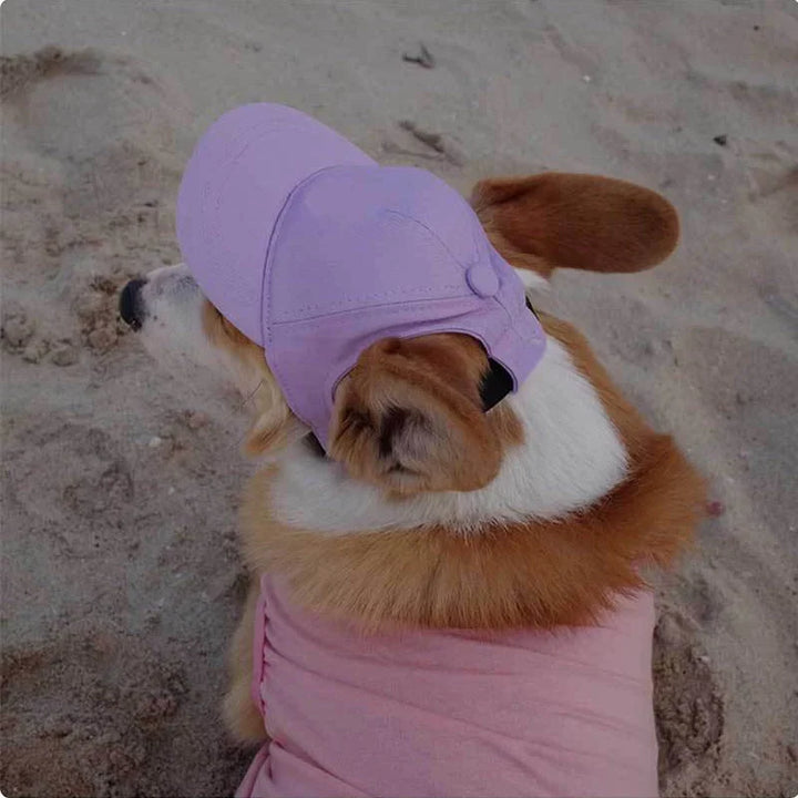 Lisslune | Adjustable Dog Sun Hat - Cute Ear-Out Summer Baseball Cap