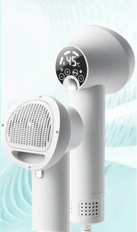 Lisslune | PURRFECTDry – Quiet 2-in-1 Pet Dryer and Brush for Stress-Free Grooming