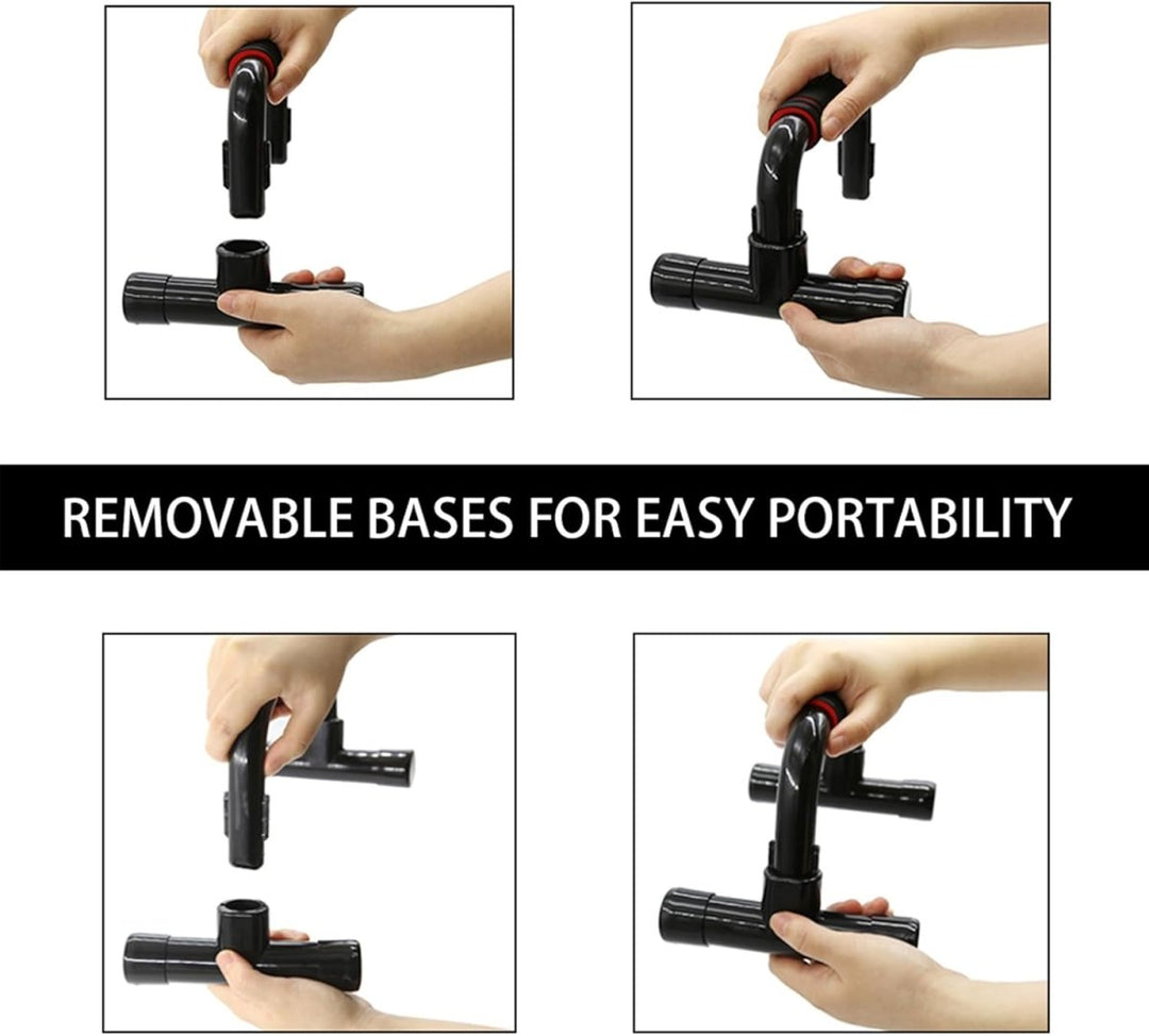 Lisslune | Pushmaster Ergonomic Push-Up Bars – Wrist-Friendly, Non-Slip Pushup Handles for Deeper Workouts – Portable & Durable for Home or Gym Training