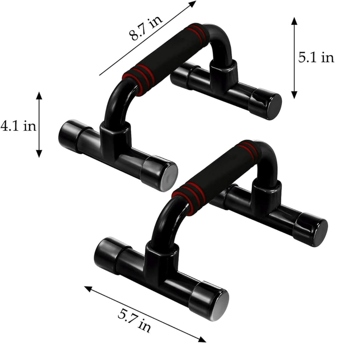 Lisslune | Pushmaster Ergonomic Push-Up Bars – Wrist-Friendly, Non-Slip Pushup Handles for Deeper Workouts – Portable & Durable for Home or Gym Training