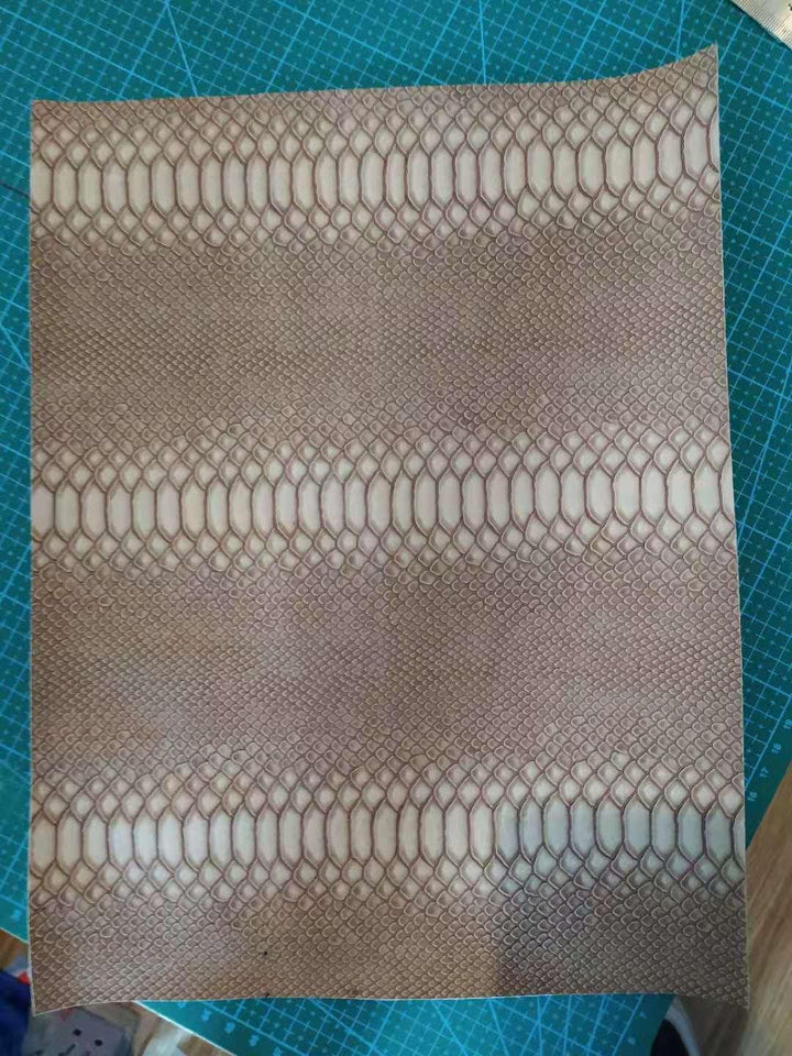 Lisslune | Luxurious Snake Leather Pattern PVC Leather - Premium 25cm x 34cm Material for Creative DIY Projects