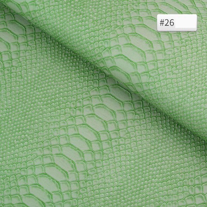 Lisslune | Luxurious Snake Leather Pattern PVC Leather - Premium 25cm x 34cm Material for Creative DIY Projects