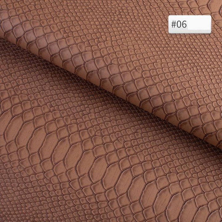 Lisslune | Luxurious Snake Leather Pattern PVC Leather - Premium 25cm x 34cm Material for Creative DIY Projects