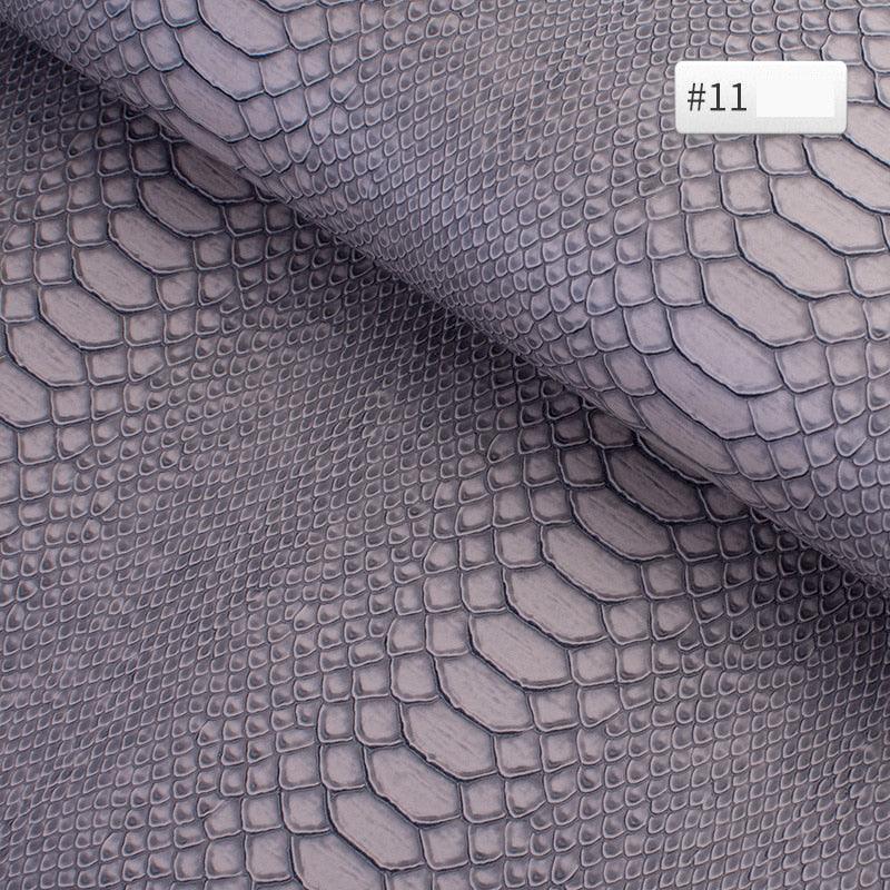 Lisslune | Luxurious Snake Leather Pattern PVC Leather - Premium 25cm x 34cm Material for Creative DIY Projects