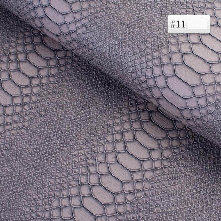 Lisslune | Luxurious Snake Leather Pattern PVC Leather - Premium 25cm x 34cm Material for Creative DIY Projects