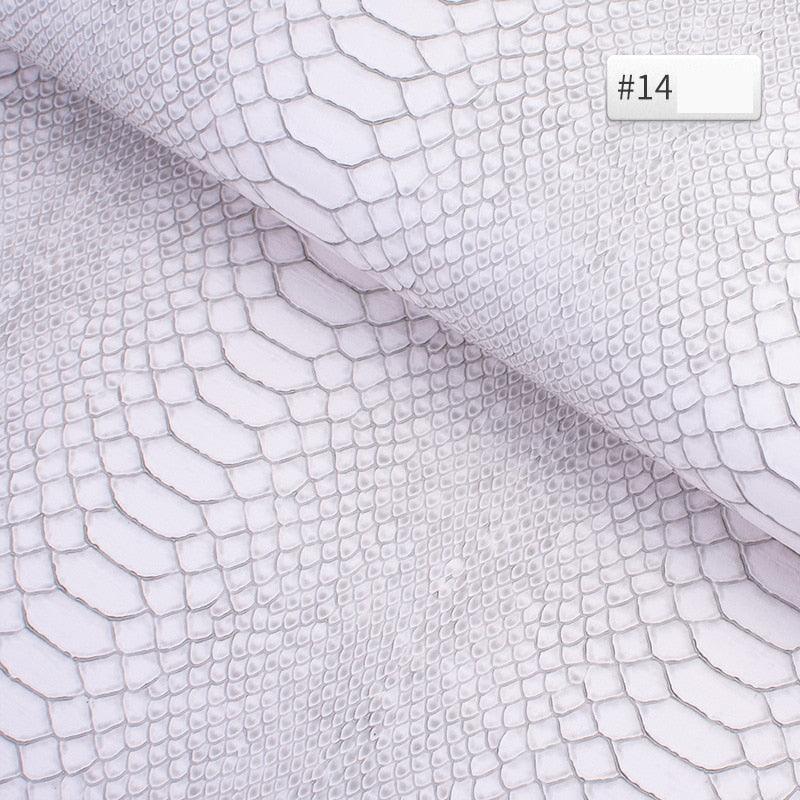 Lisslune | Luxurious Snake Leather Pattern PVC Leather - Premium 25cm x 34cm Material for Creative DIY Projects