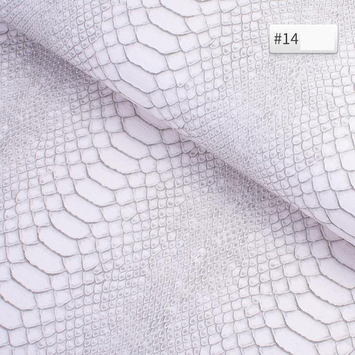 Lisslune | Luxurious Snake Leather Pattern PVC Leather - Premium 25cm x 34cm Material for Creative DIY Projects