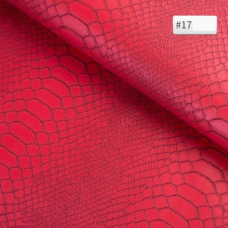 Lisslune | Luxurious Snake Leather Pattern PVC Leather - Premium 25cm x 34cm Material for Creative DIY Projects
