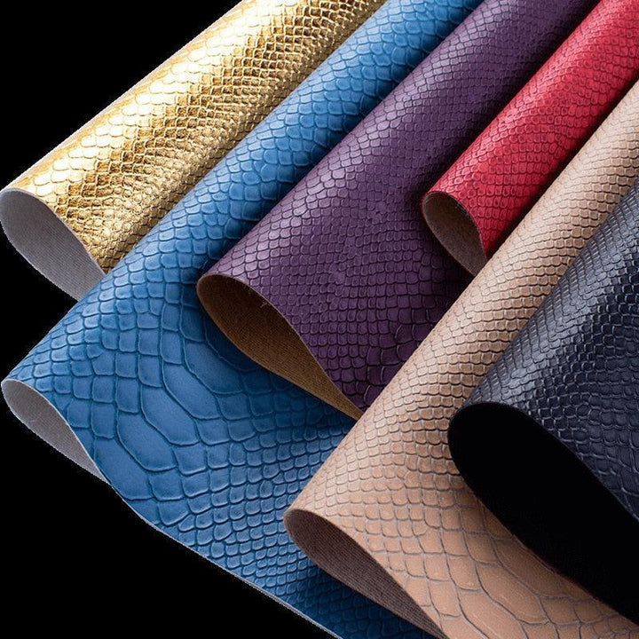 Lisslune | Luxurious Snake Leather Pattern PVC Leather - Premium 25cm x 34cm Material for Creative DIY Projects