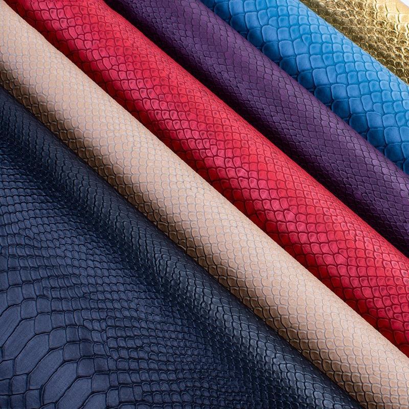 Lisslune | Luxurious Snake Leather Pattern PVC Leather - Premium 25cm x 34cm Material for Creative DIY Projects
