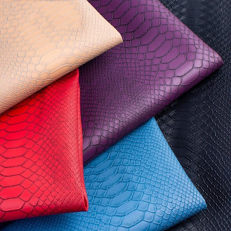 Lisslune | Luxurious Snake Leather Pattern PVC Leather - Premium 25cm x 34cm Material for Creative DIY Projects