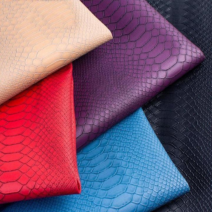 Lisslune | Luxurious Snake Leather Pattern PVC Leather - Premium 25cm x 34cm Material for Creative DIY Projects