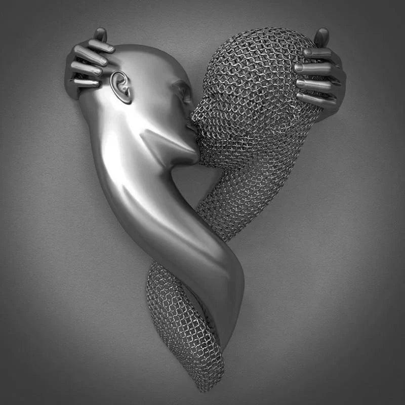 Lisslune | Love Canvas with Elegant Metal Figure in Modern Design