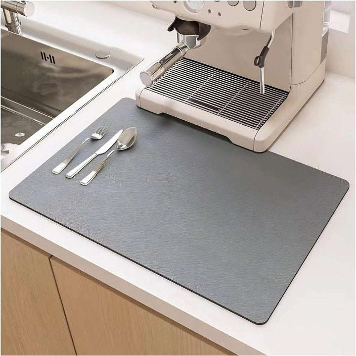 Lisslune | Quick-Dry Dish Mat – Super Absorbent Diatomite for Fast Drying in 10 Minutes