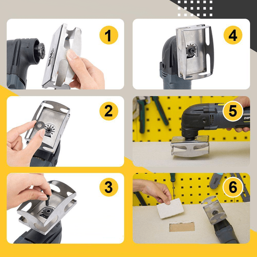 Lisslune | QuickSlot Pro Cutter – Precision Square & Rectangle Cutter for Multi-Tools