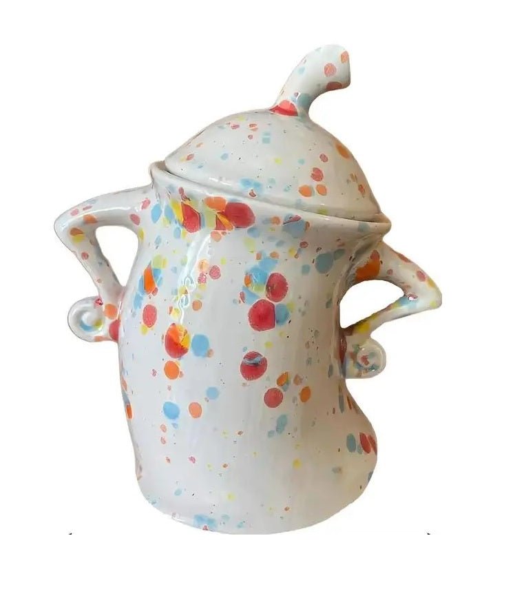 Lisslune | Quirky Akimbo Style Attitude Jar  – Hipster-Inspired Resin Canister for Candy, Kitchen Storage, or Whimsical Christmas Décor