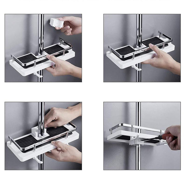 Lisslune | BathBuddy | No-Drill Shower Shelf – Space-Saving Bathroom Storage