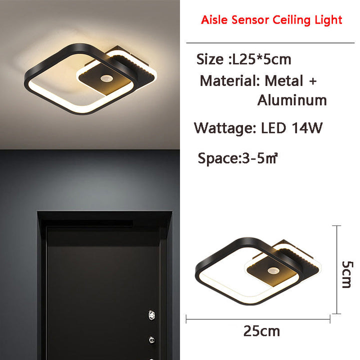 Lisslune | MotionGlide PIR Motion Sensor LED Ceiling Light | Smart Lighting | Energy Efficient | Perfect for Hallway & Bathroom