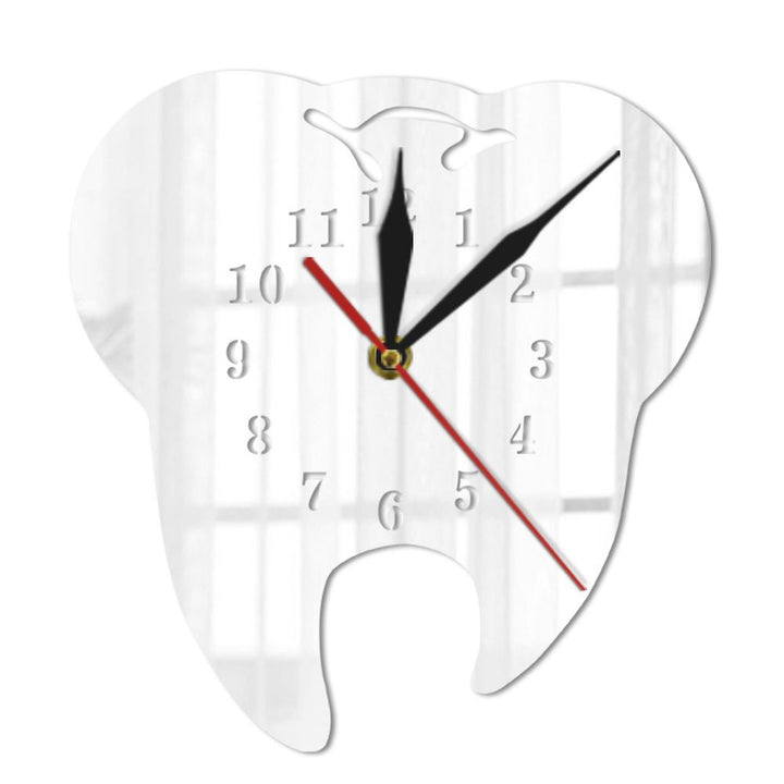 Lisslune | GlowDent - Mirror Wall Clock for Dental Hygiene