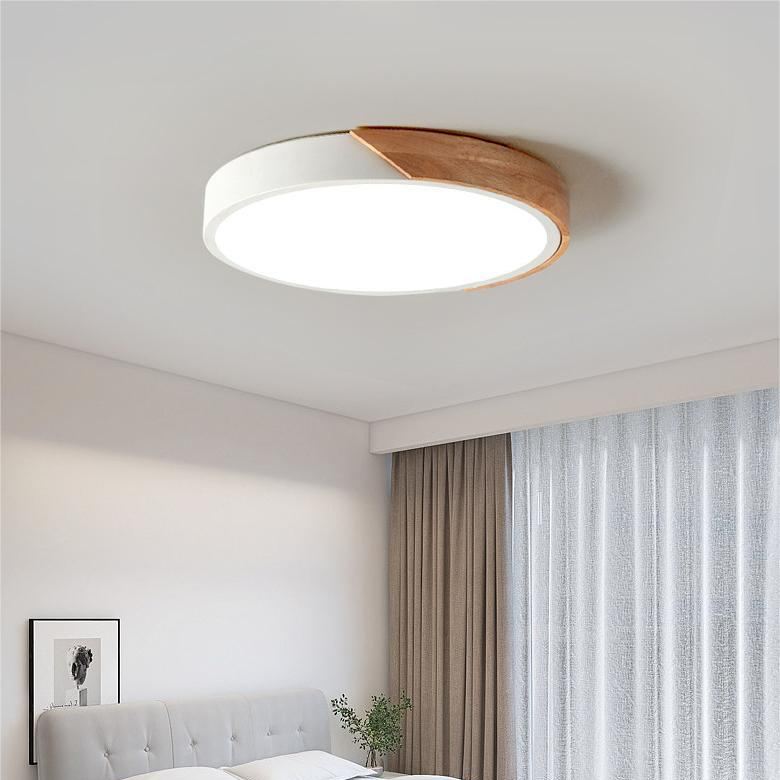 Lisslune | Scandinavian Circular LED Ceiling Light | Soft Illumination, Minimalist Design & Ideal for Bedrooms and Work Areas
