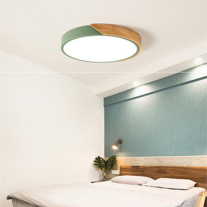 Lisslune | Wood Macaroon Circular Ceiling Light