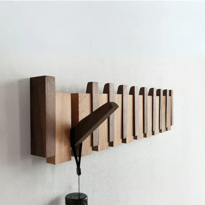 Lisslune | HarmonyCoat Piano Wood Coat Rack – Decorative Hooks for Hall and Living Room