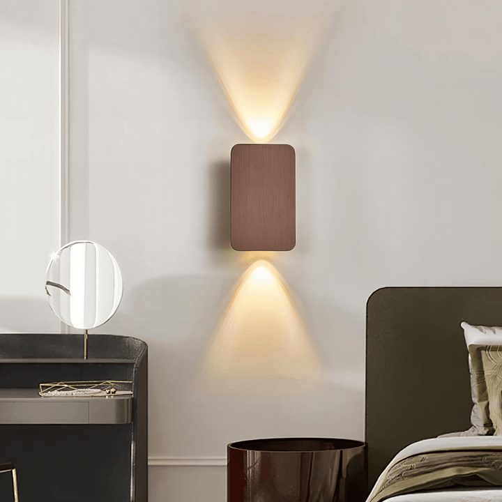 Lisslune | Radiara – Minimalist Wooden LED Wall Light with Adjustable Lighting