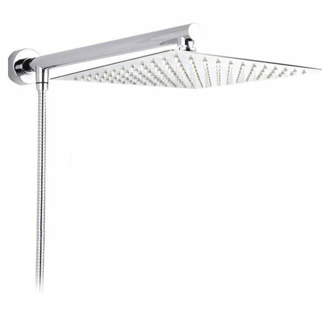 Lisslune | Wall-Mounted Rainfall Shower Head with Adjustable Arm and Hose