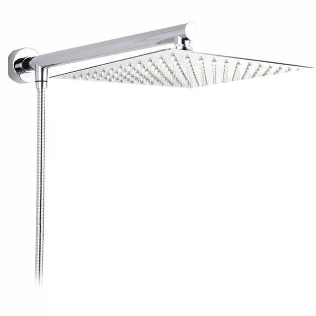 Lisslune | Wall-Mounted Rainfall Shower Head with Adjustable Arm and Hose