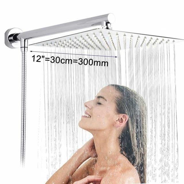 Lisslune | RainSpa Wall-Mounted Rainfall Ultra-Slim Shower | Luxurious Comfort | Modern Design