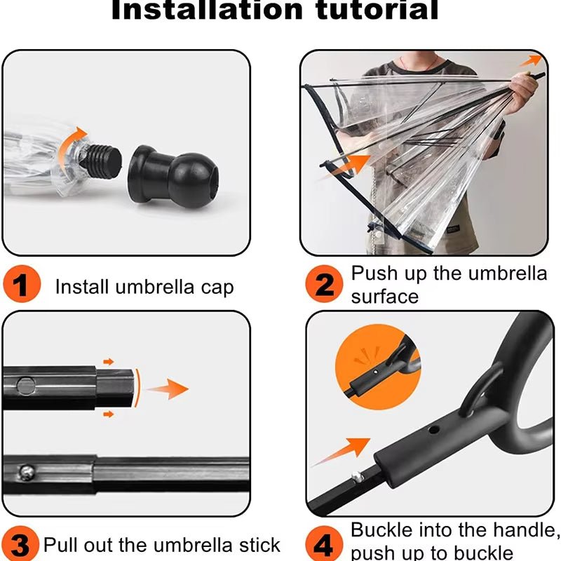 Lisslune | WALKDRY Clear – Wind-Resistant Pet Umbrella with Quick-Clip Leash