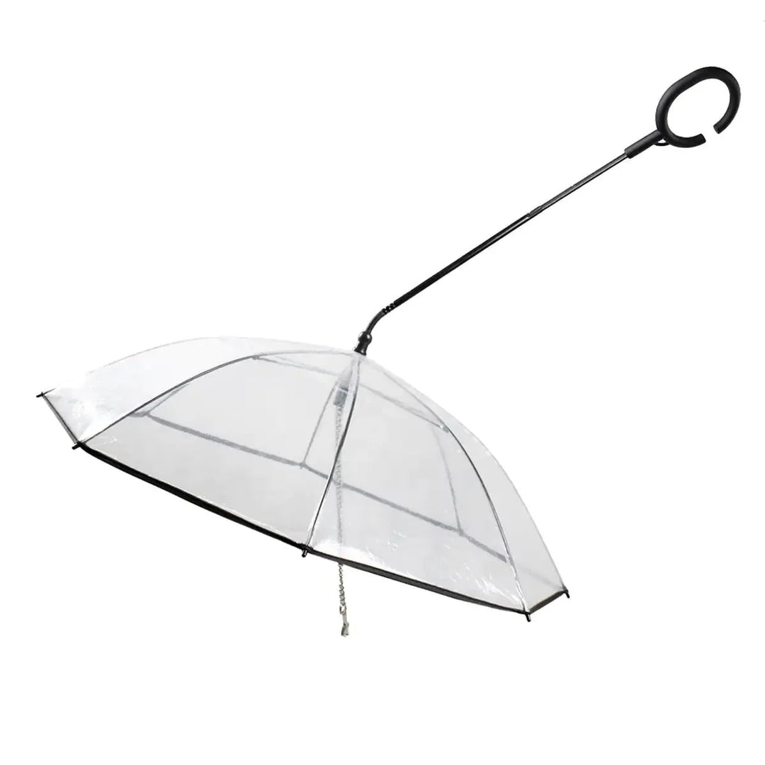 Lisslune | WALKDRY Clear – Wind-Resistant Pet Umbrella with Quick-Clip Leash