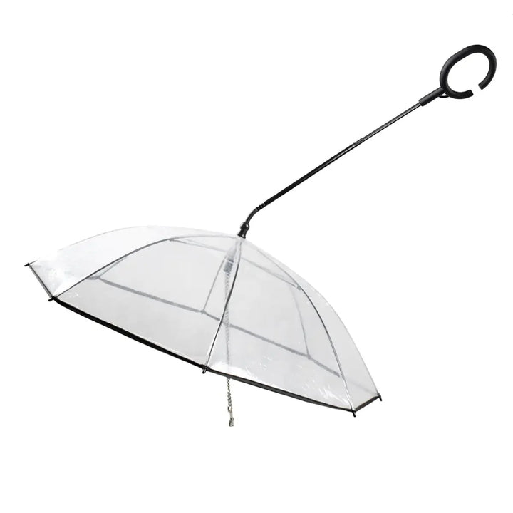 Lisslune | WALKDRY Clear – Wind-Resistant Pet Umbrella with Quick-Clip Leash