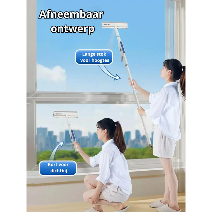 Lisslune | Functional 3-in-1 Window Squeegee with Spray and Wipe Function
