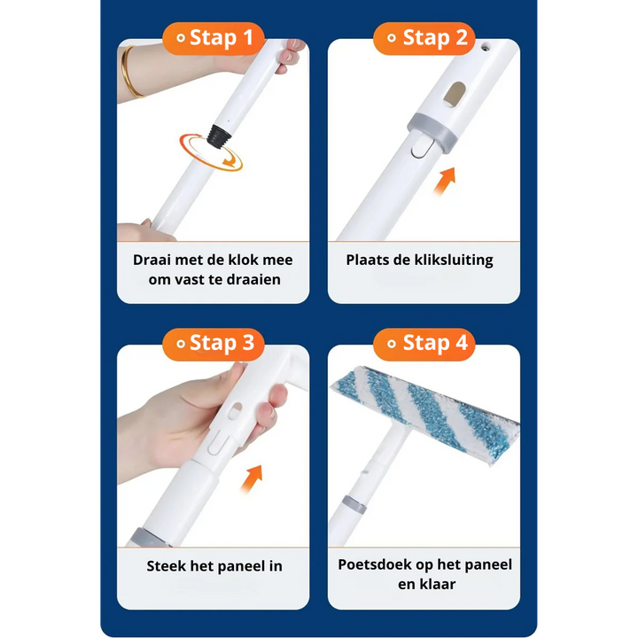 Lisslune | Functional 3-in-1 Window Squeegee with Spray and Wipe Function
