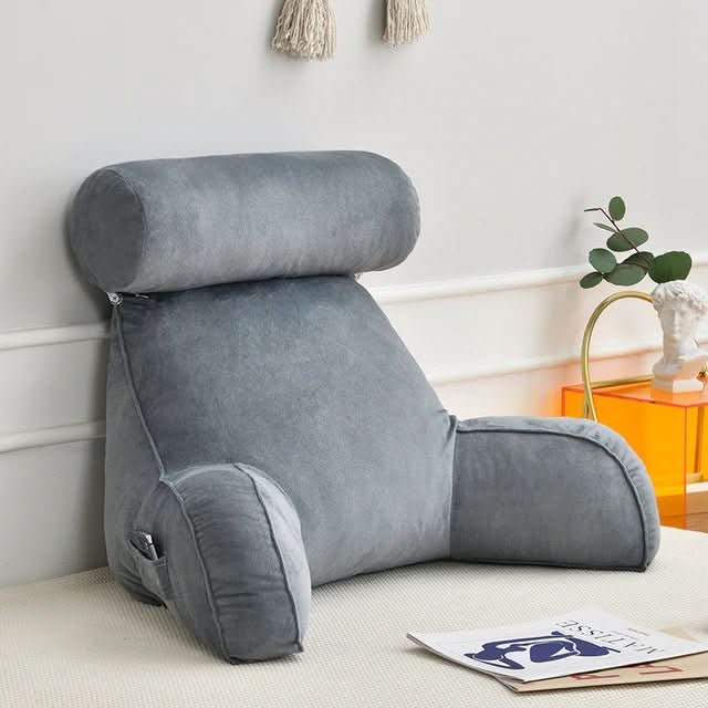 Lisslune | Backrest Reading Pillow with Arms and Pocket