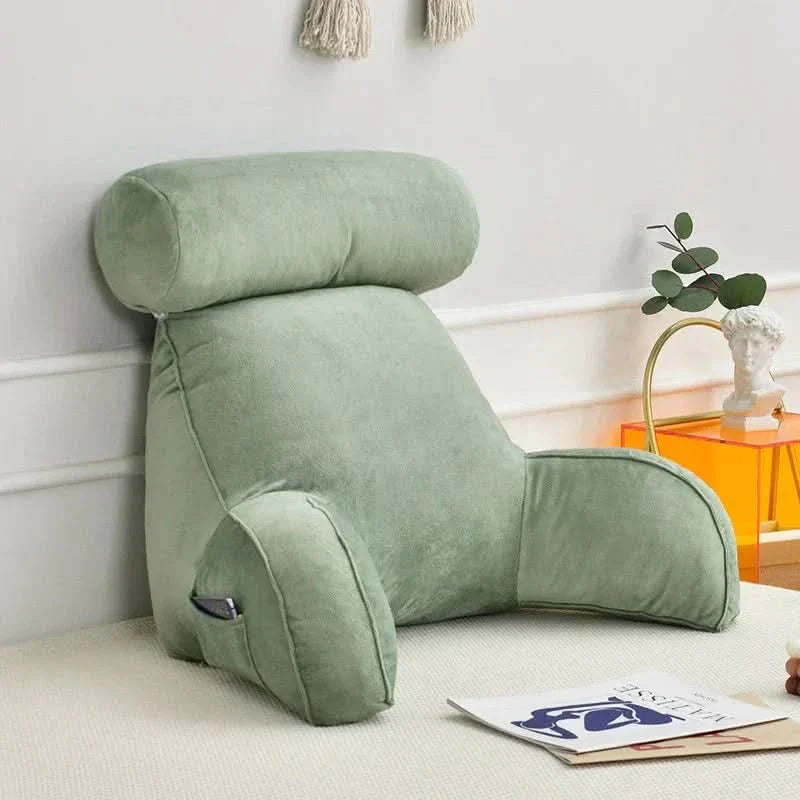 Lisslune | Backrest Reading Pillow with Arms and Pocket