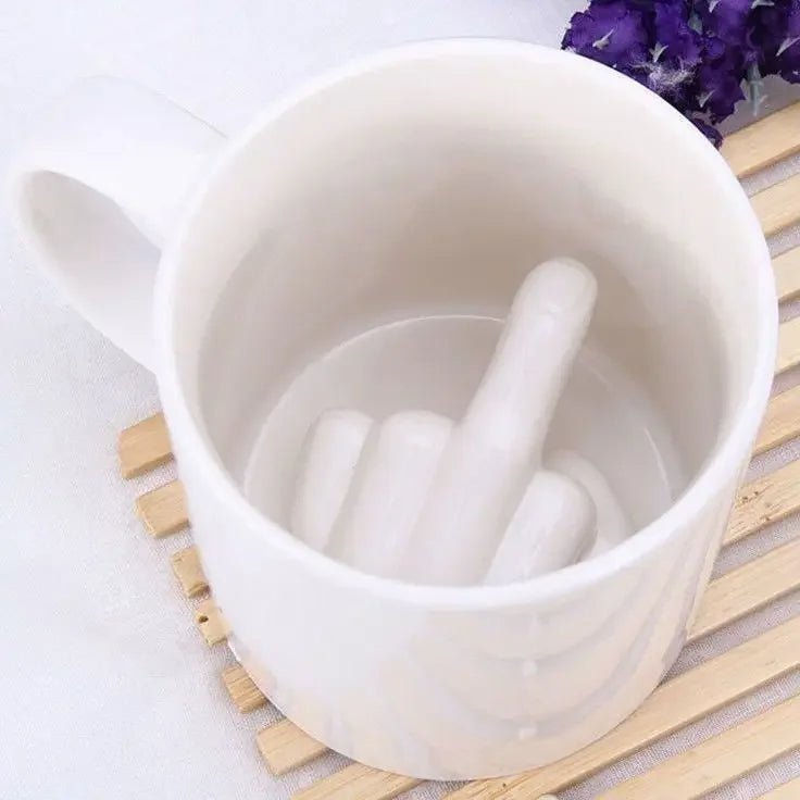 Lisslune | REBELSIP – Funny Ceramic Coffee Mug with Hidden Middle Finger Design